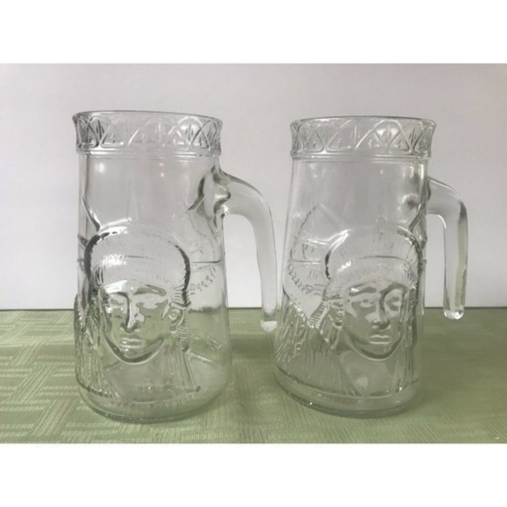 2 STATUE‎ OF LIBERTY 1886-1986 CENTENNIAL CUP/MUGS Anchor Glass Tampa FL Vintage